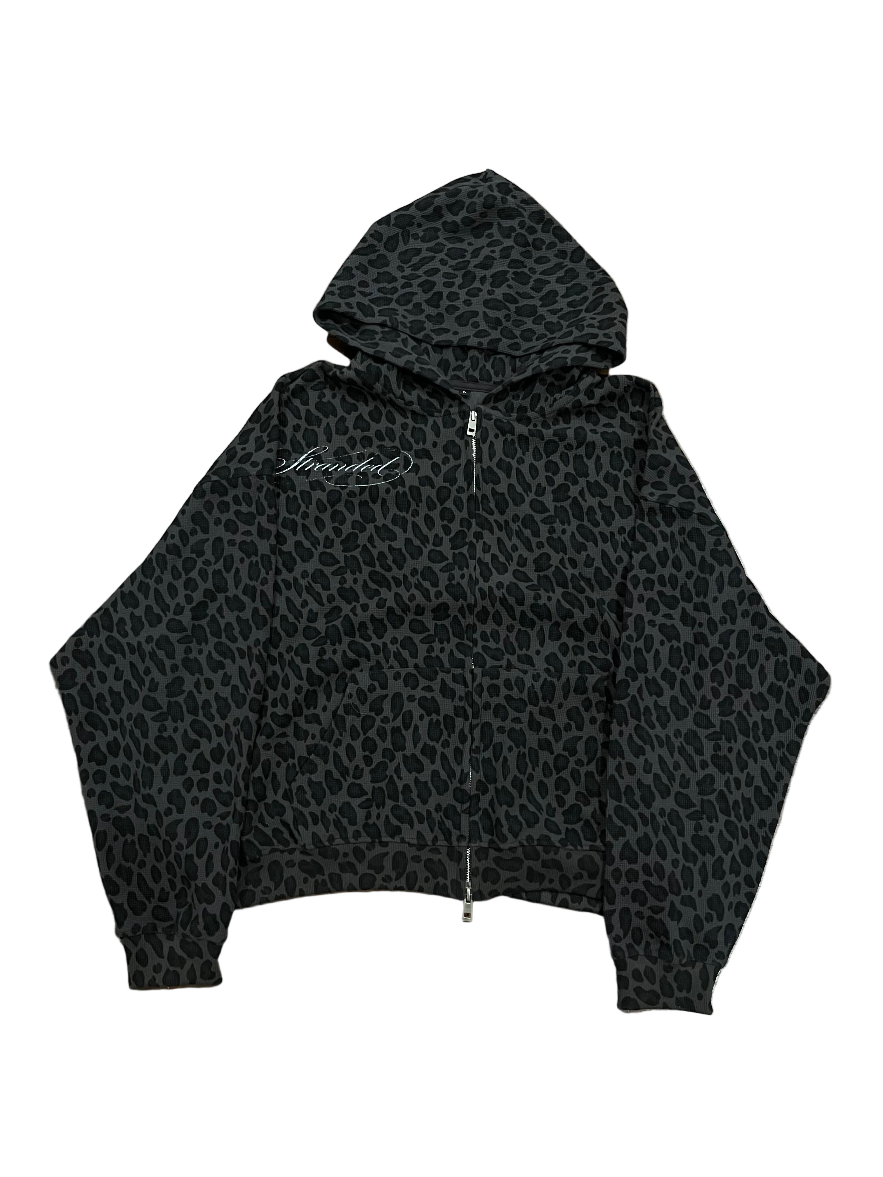 Leopard Waffle Zip