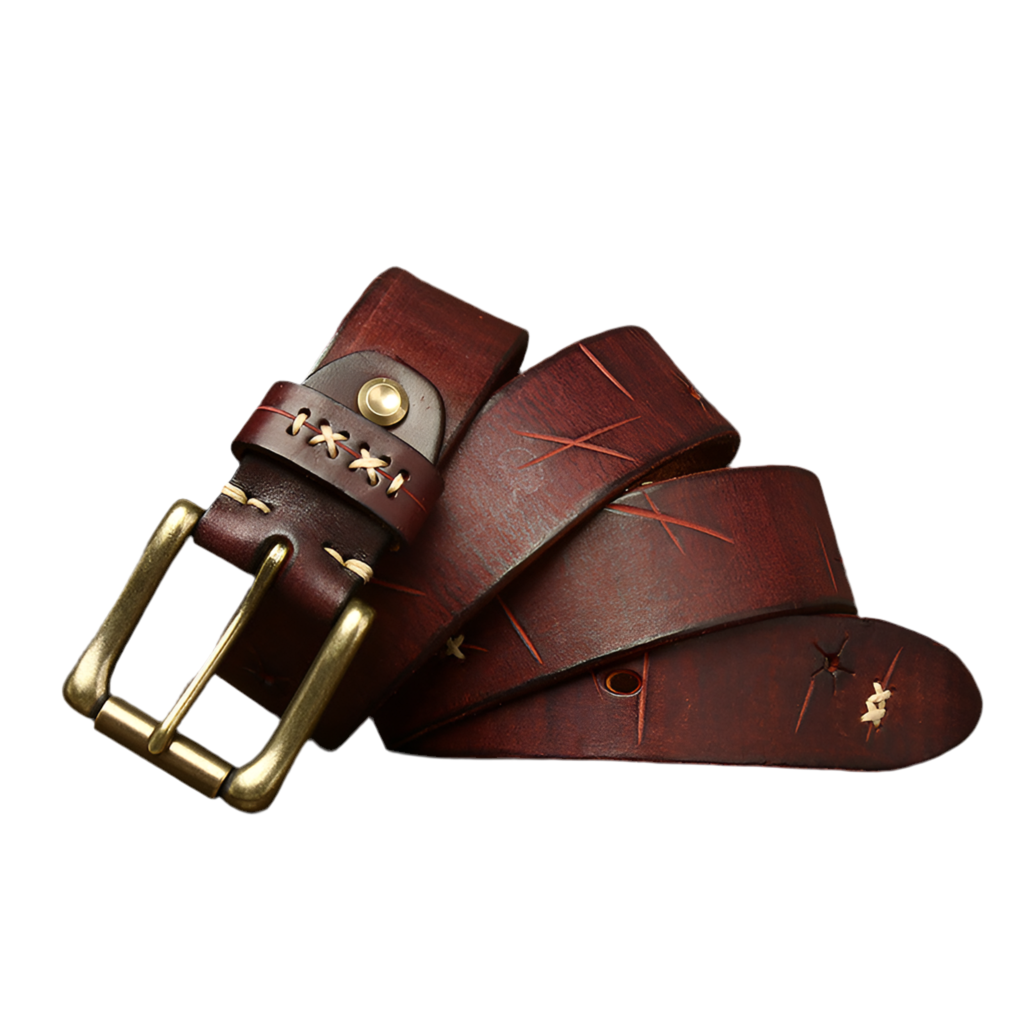 Distressed leather Belt