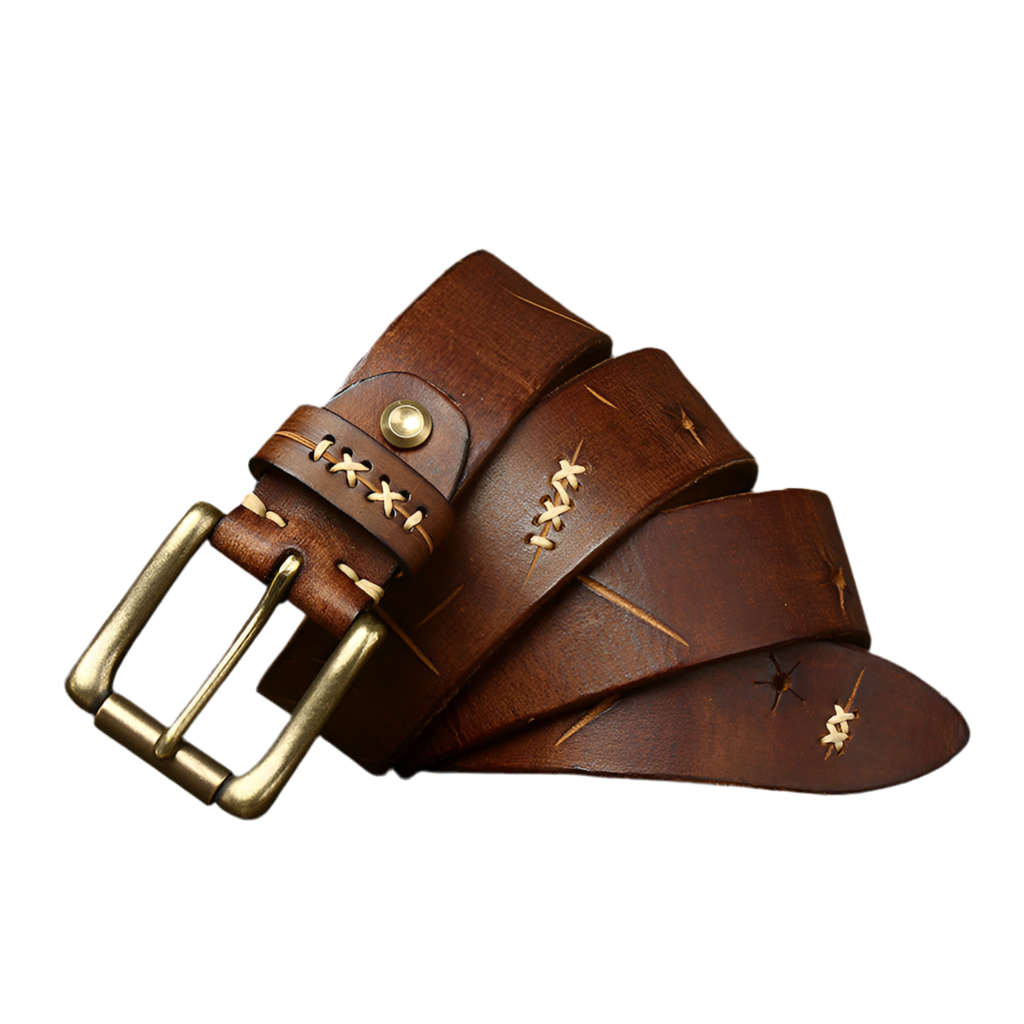 Distressed leather Belt